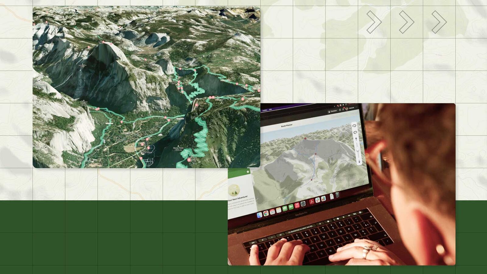Die Welt in 3D lässt sich entdecken, indem der Routenplaner auf Komoot geöffnet und auf das 3D Icon geklickt wird.